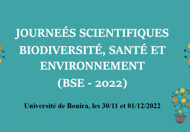 Journées scientifiques Biodiversité, Santé et Environnement (BSE – 2022)